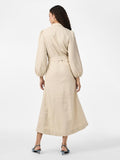 Yasflaxy 3/4 Linen Shirt Dress Noos - SS25 - koop Jurken van Y.A.S bij Meisjes Brugge