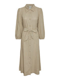 Yasflaxy 3/4 Linen Shirt Dress Noos - SS25 - koop Jurken van Y.A.S bij Meisjes Brugge