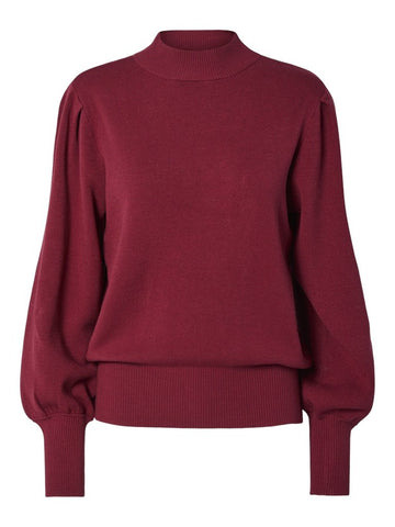 Tibetan red Pulls - Yasfonny Ls Knit Pullover Noos - AW25 van Y.A.S