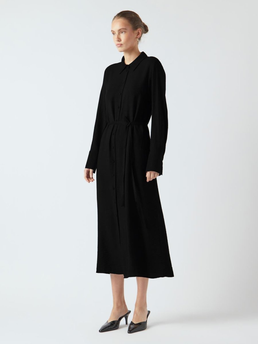Black Jurken - Yaskaya Ls Long Shirt Dress S. Noos van Y.A.S