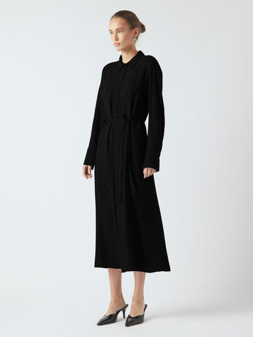 Black Jurken - Yaskaya Ls Long Shirt Dress S. Noos van Y.A.S