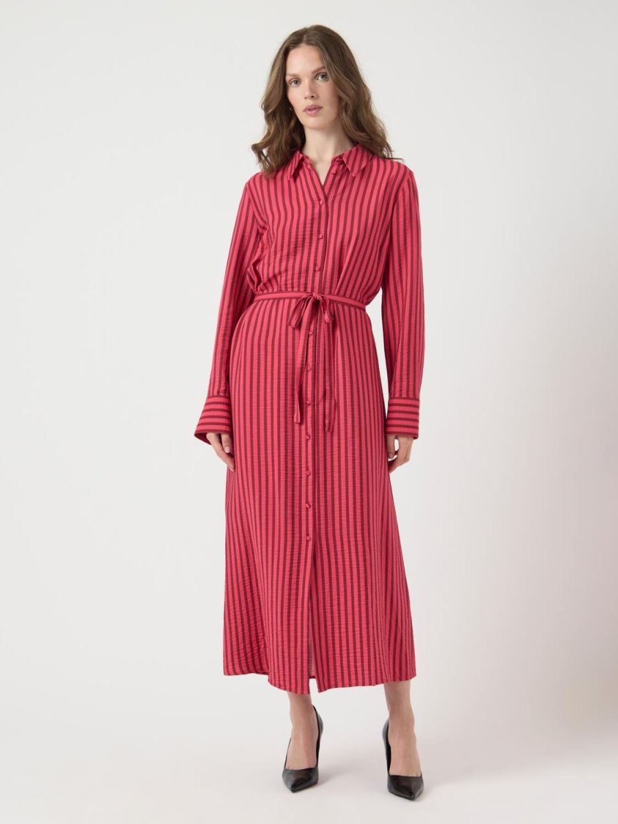 Rethink pink Jurken - Yaskaya Ls Long Shirt Dress S. Noos van Y.A.S
