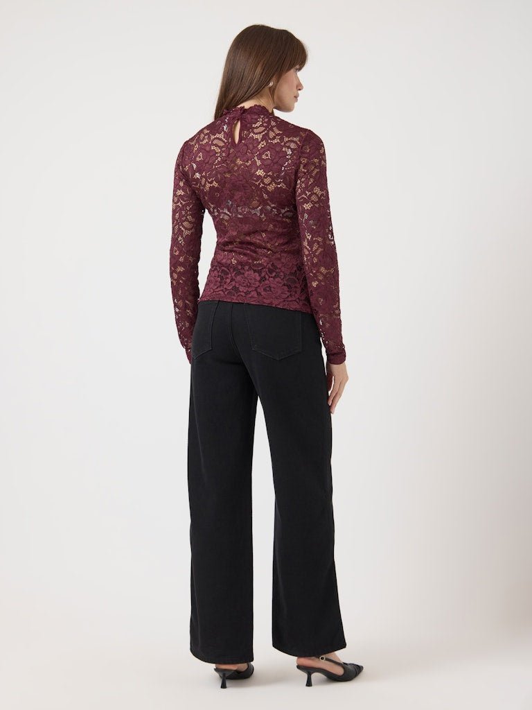 Yaslacey Ls Lace Top Noos van Y.A.S – Tops voor dames | Meisjes Brugge