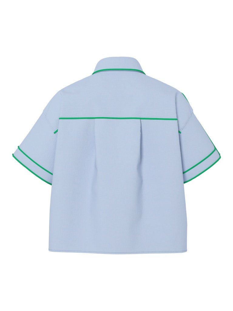 Yaslee Ss Piping Shirt – Shirts voor dames in kleur | Meisjes