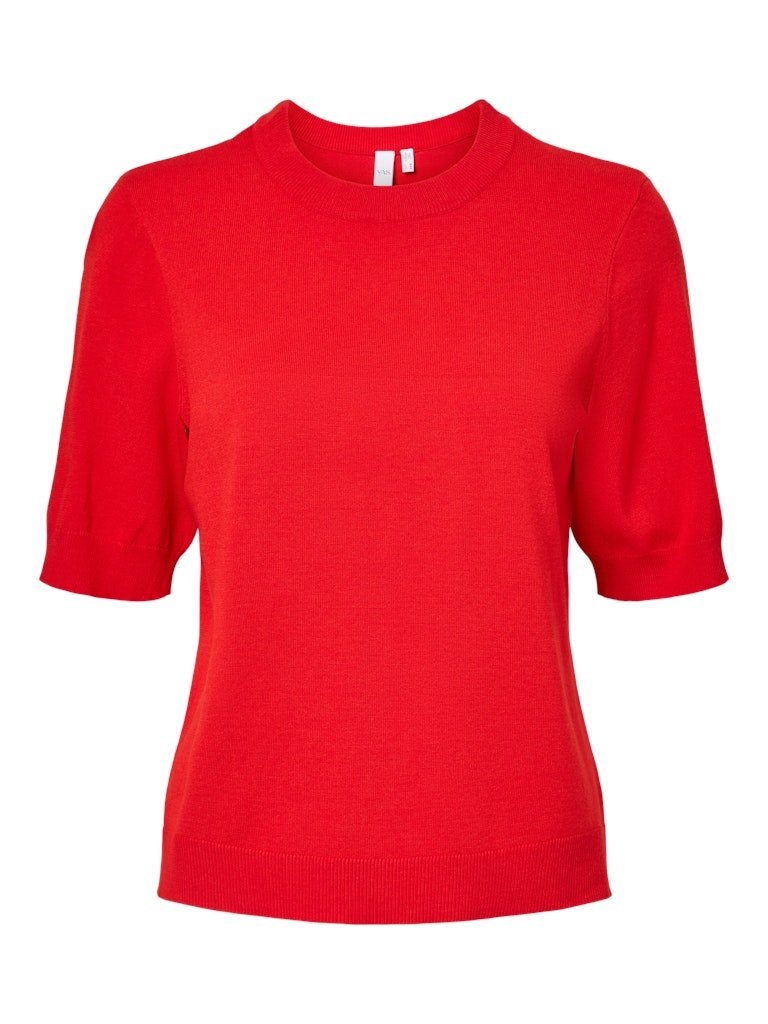 Fiery red Pulls - Yaslena Ss Knit Pullover Noos van Y.A.S
