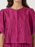 Boysenberry Tops - Yaslimo 2/4 Short Top van Y.A.S