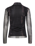 Yaslomi High Neck Mesh Ls Top - koop Tops van Y.A.S bij Meisjes Brugge