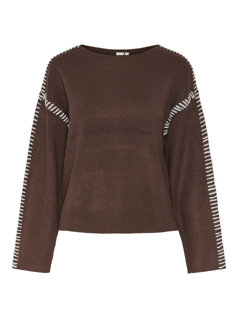 Chicory coffee Pulls - Yasstitcha Ls Knit Pullover Noos van Y.A.S