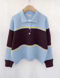 bleu One Size Pulls - Colorblock stripe polo van Kilky