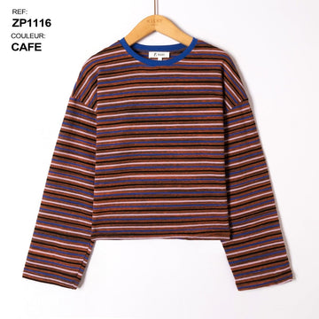 zp1116 striped longsleeve van Kilky – T-shirts voor dames | Meisjes Brugge