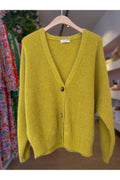 mosterdgeel one size Cardigans - 20255 Button Cardigan van Mika Elles