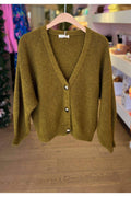 mosgroen one size Cardigans - 20255 Button Cardigan van Mika Elles