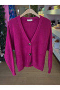 violet one size Cardigans - 20255 Button Cardigan van Mika Elles