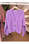 lila one size Cardigans - 20255 Button Cardigan van Mika Elles