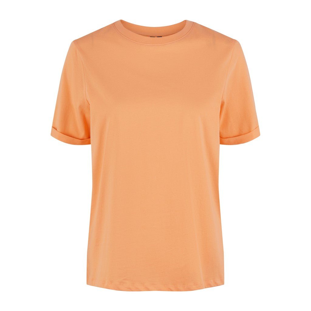 30% Pcria Ss Fold Up Solid Tee Noos Bc van Pieces – T-shirts voor dames | Meisjes Brugge