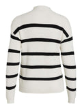30% Viril Mockneck L/S Knit Rib Top 2 - Noos - koop Pulls van Vila bij Meisjes Brugge
