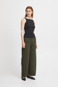 Broeken - 40% Ihkate Sus Long Wide Pants 2 aw23 van Ichi