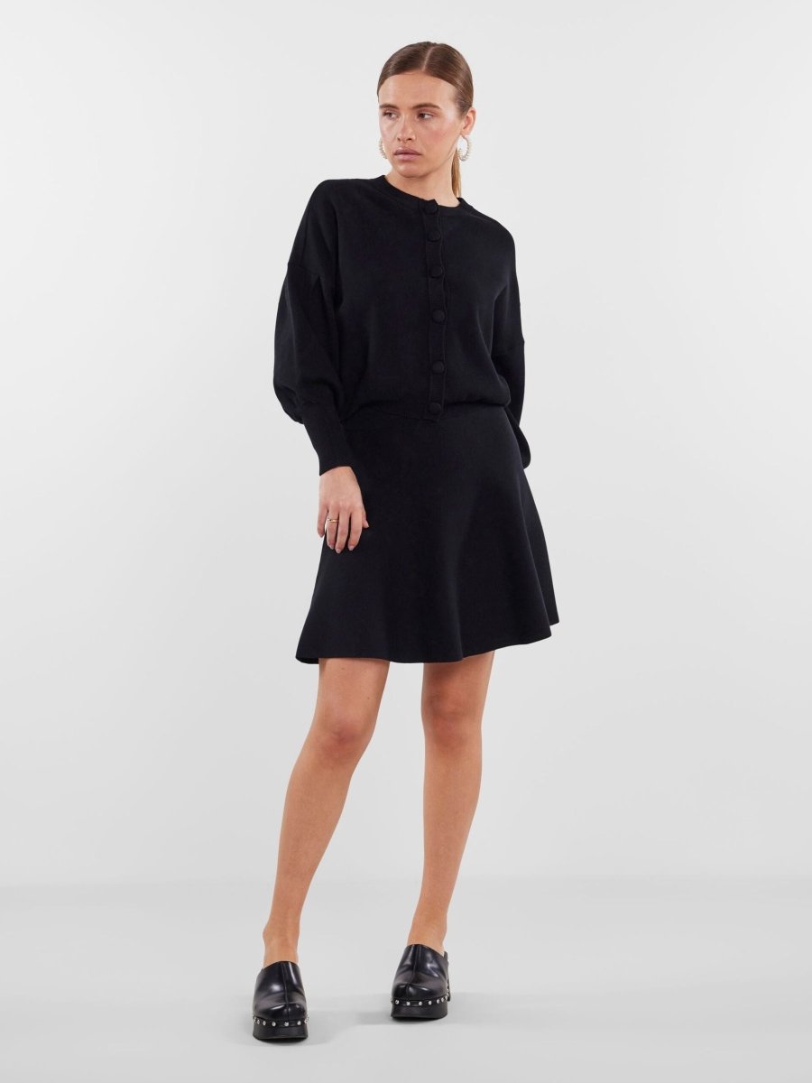 40% Yasfonny Hw Knit Skirt Noos black - koop Rokken van Y.A.S bij Meisjes Brugge