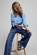 Medium Blue Denim Jeans - Vifreya Jaf Hw Jeans - Noos SS25 van Vila