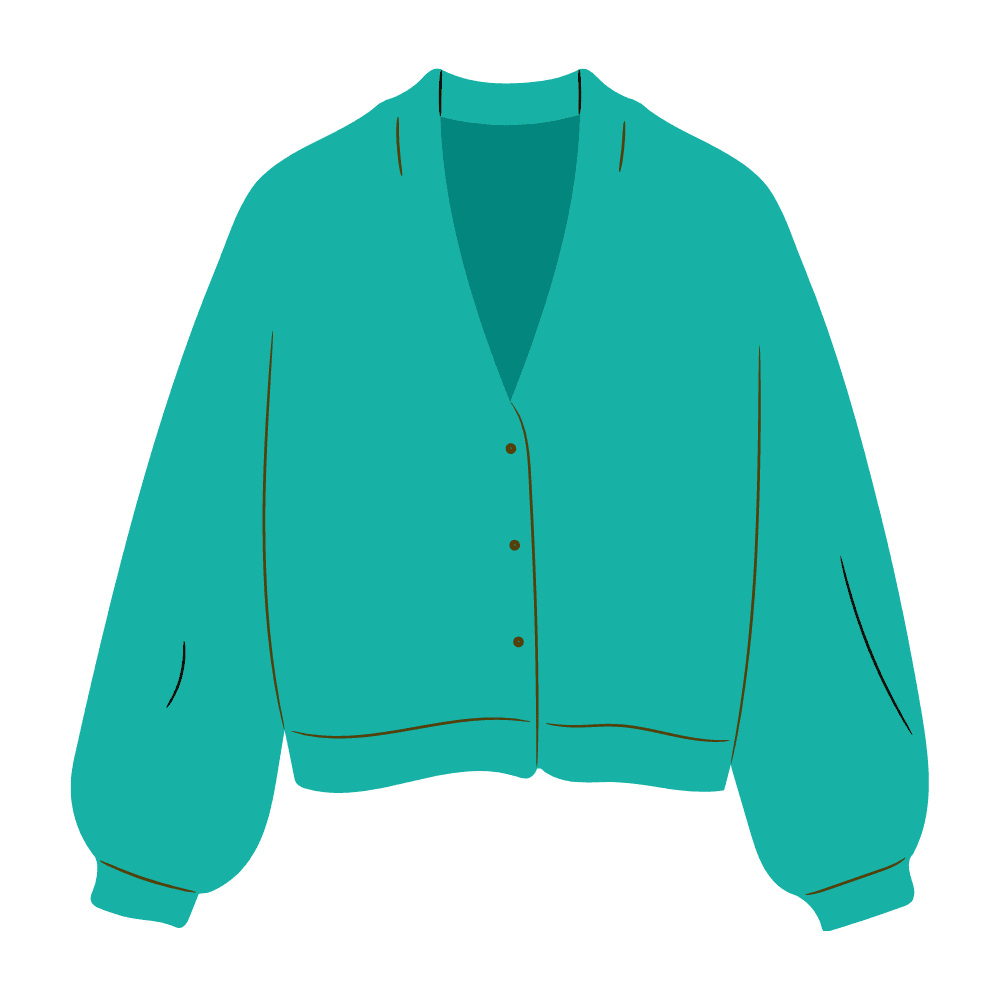 emerald green one size Cardigans - 20255 Button Cardigan van Mika Elles