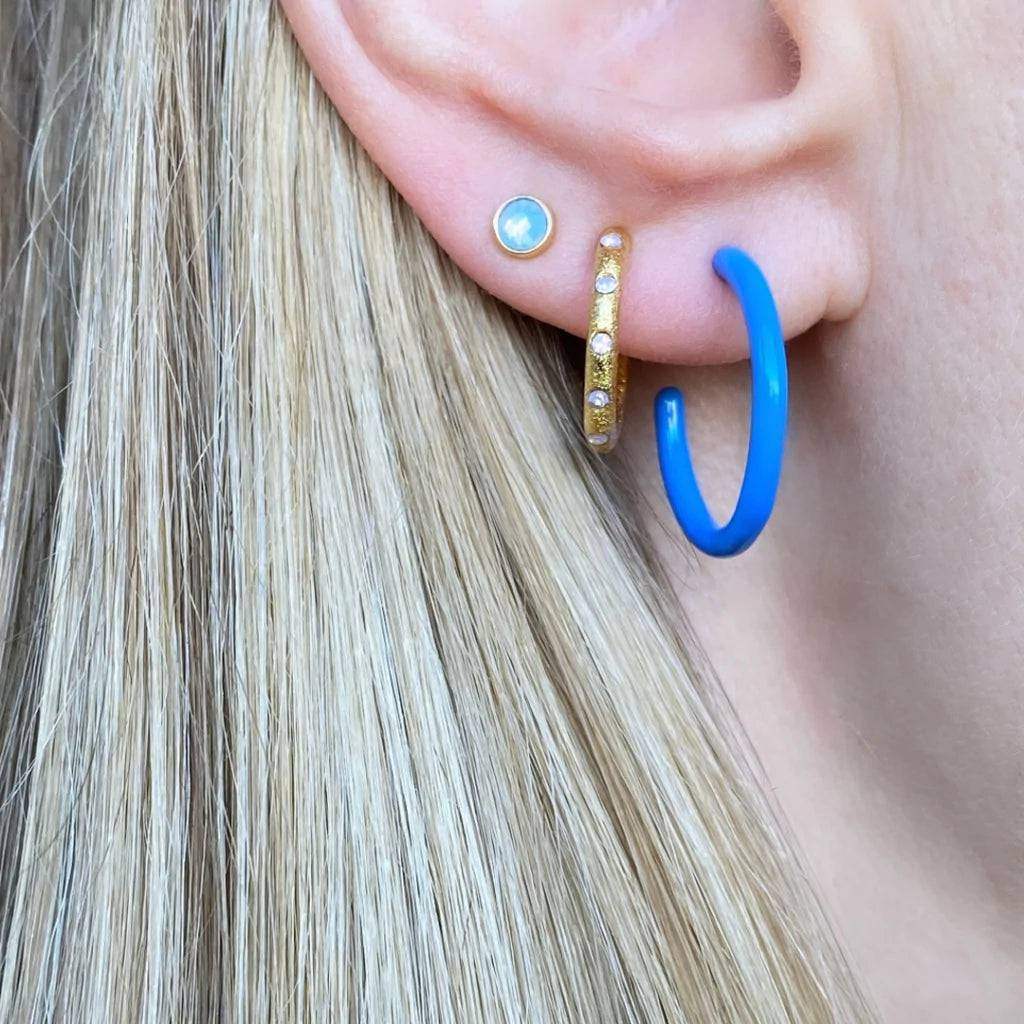 Color Hoops Medium Pair - Enamel - koop Juwelen van Lulu Copenhagen bij Meisjes Brugge