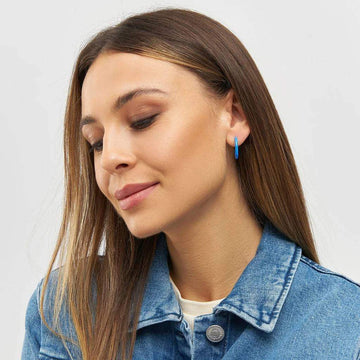 Color Hoops Medium Pair - Enamel - koop Juwelen van Lulu Copenhagen bij Meisjes Brugge