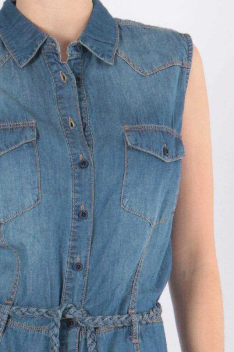D830 Summer jeans dress - koop Jurken van R.Display bij Meisjes Brugge