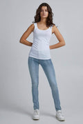 Erin Izaro Light Blue Bleached Jeans - koop Jeans van Ichi bij Meisjes Brugge