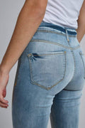 Erin Izaro Light Blue Bleached Jeans - koop Jeans van Ichi bij Meisjes Brugge