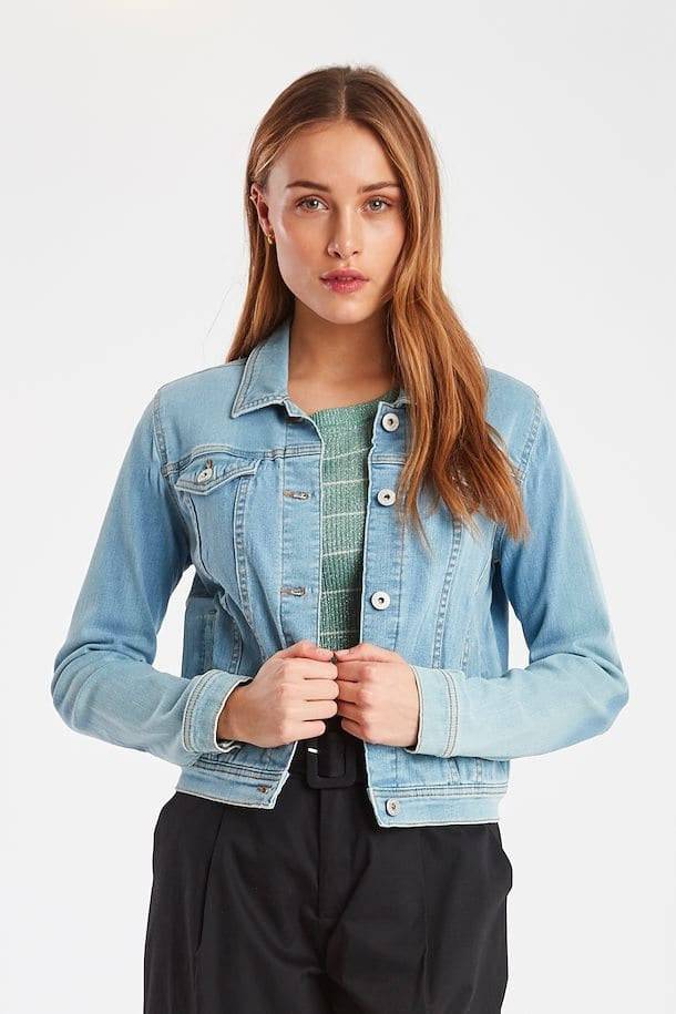 Ihstampe Jeans Jacket- koop Jassen van Ichi bij Tweemeisjes