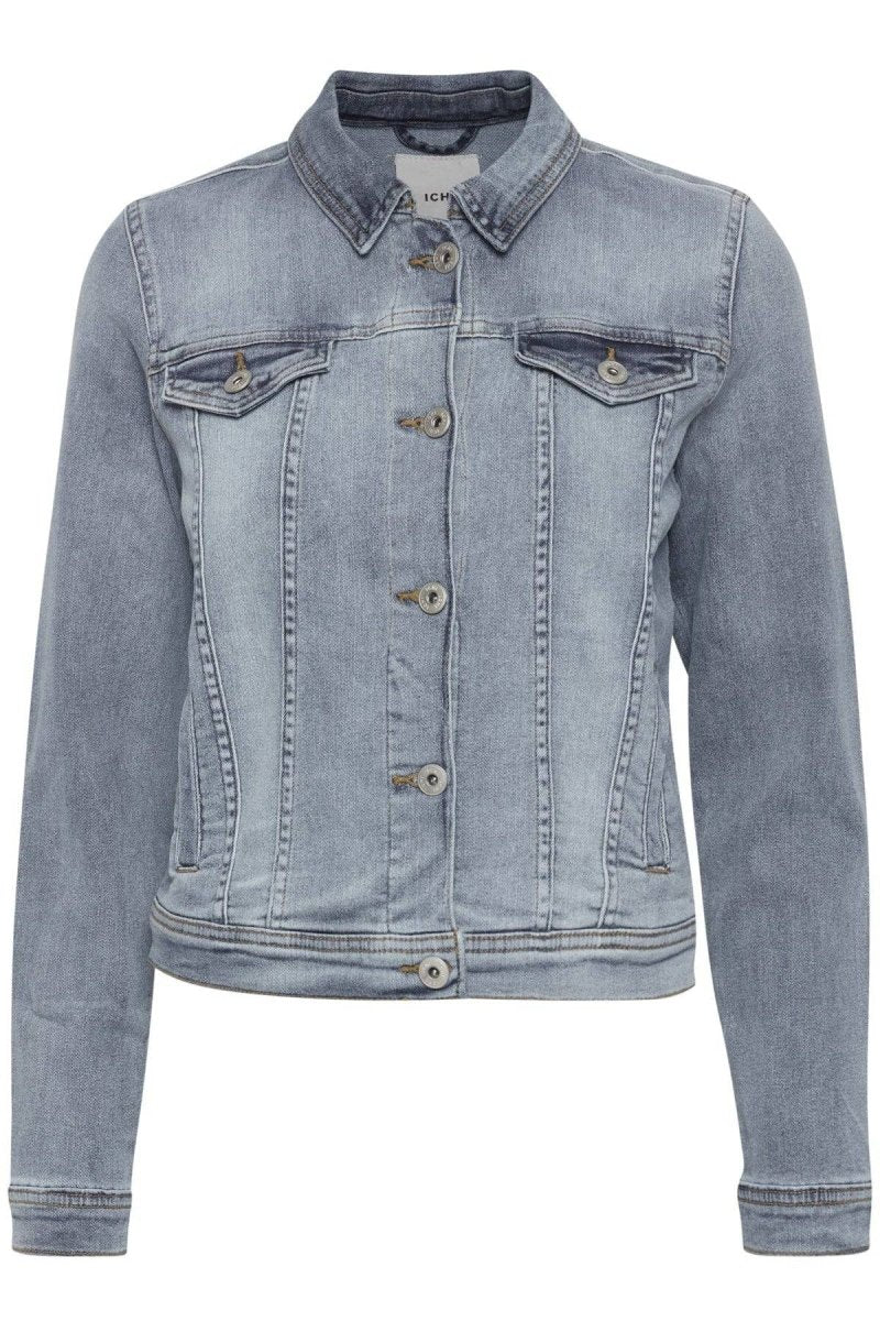 Ihstampe Jeans Jacket- koop Jassen van Ichi bij Tweemeisjes
