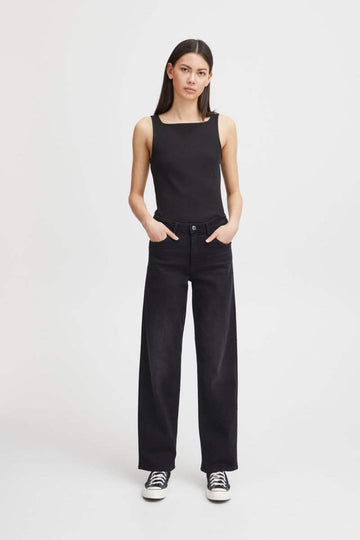 Ihtwiggy Raven Straight - koop Jeans van Ichi bij Meisjes Brugge