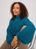 Deep Lagoon Pulls - Jxkelvy Chunky High Neck Knit Noos van JJXX