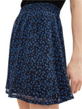 32411 navy blue flower print Rokken - mini skater skirt van Tom Tailor