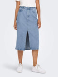 Rokken Onlbianca Midi Skirt Denim Noos van Only