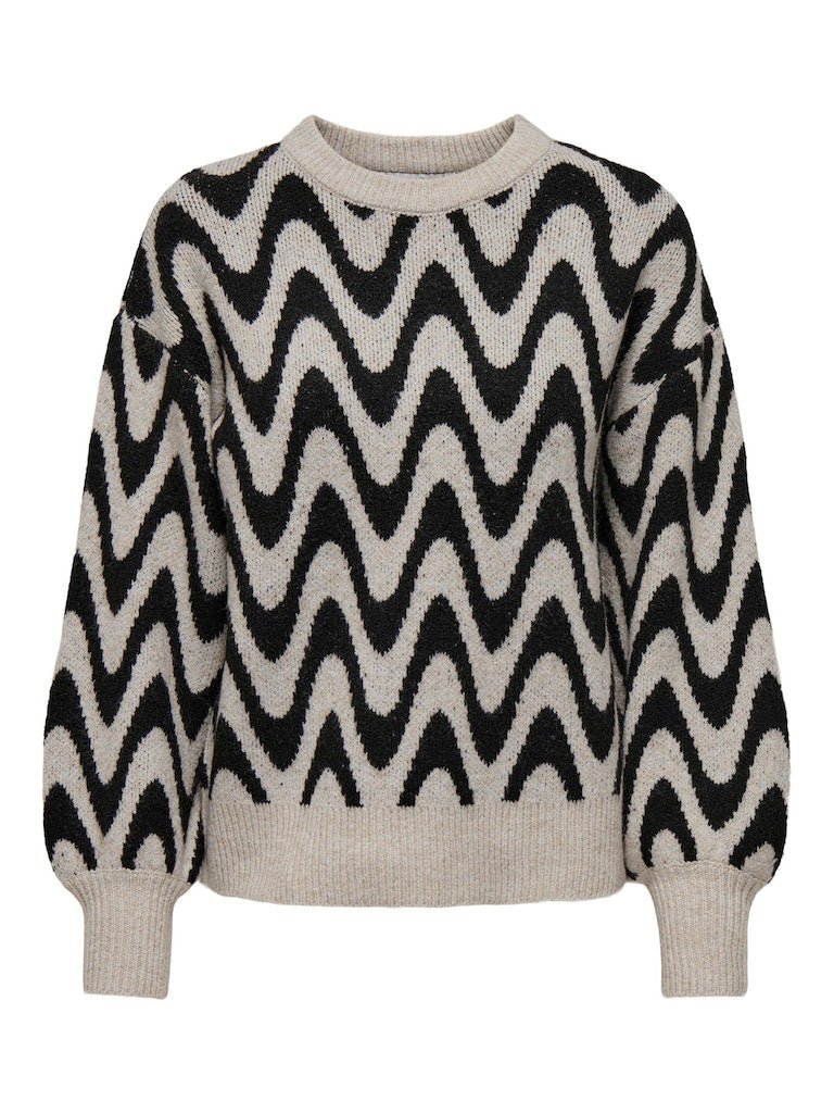 Onlgeorgina Life Ls Jq O-Neck Knit- koop Pulls van Only bij Tweemeisjes