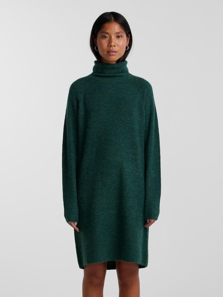 Pcellen Ls High Neck Knit Dress Noos Bc- koop Jurken van Pieces bij Tweemeisjes