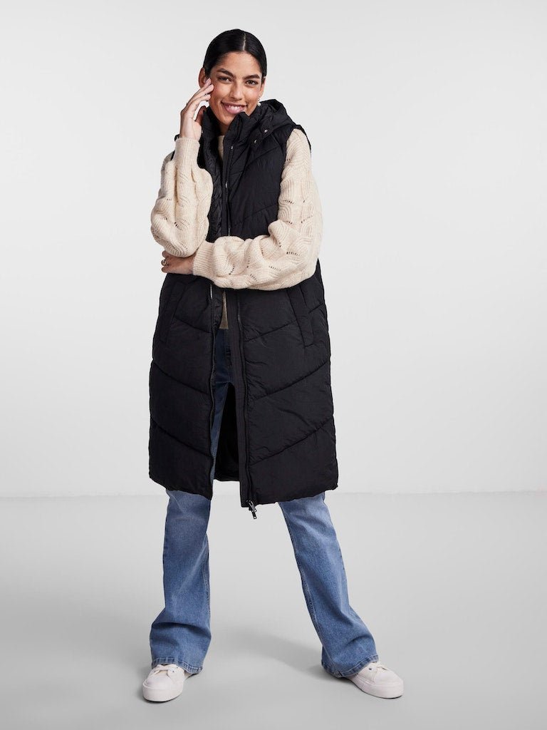 Pcjamilla Long Puffer Vest Noos- koop Jassen van Pieces bij Tweemeisjes