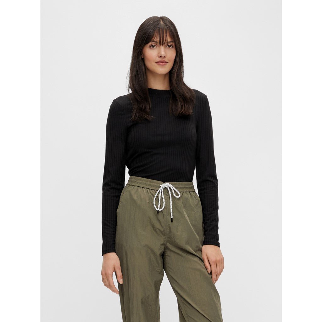 Pckylie Ls T-Neck Top Noos- koop Tops van Pieces bij Tweemeisjes