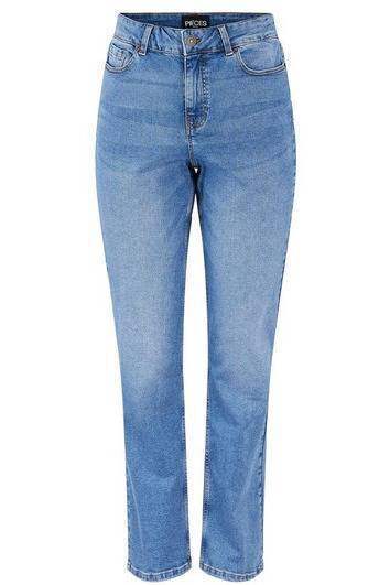 Pcluna Straight Hw mid blue Noos - koop Jeans van Pieces bij Meisjes Brugge