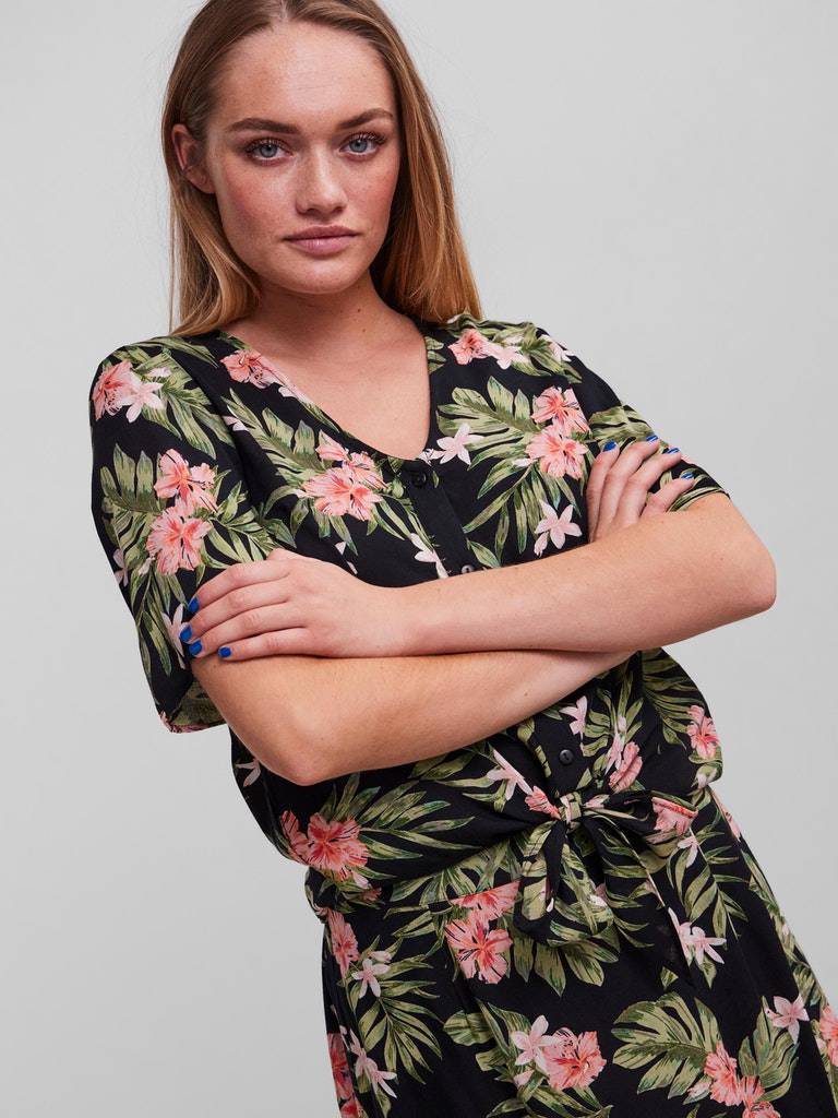 Pcnya Ss Crop Tie Top- koop Tops van Pieces bij Tweemeisjes