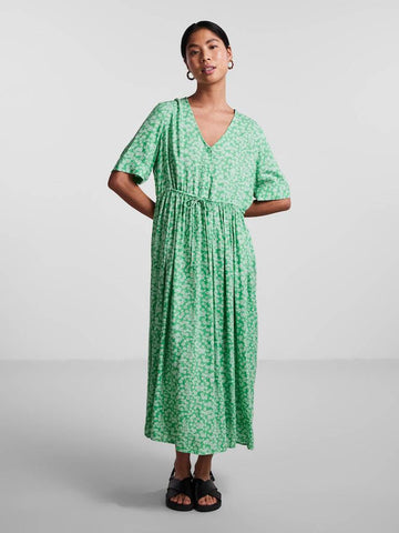 Pcnya Ss Midi Dress sustainable- koop Jurken van Pieces bij Tweemeisjes