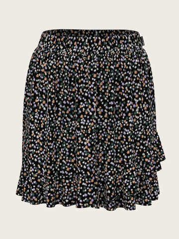 printed volant mini skirt- koop Rokken van Tom Tailor bij Tweemeisjes