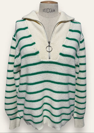 Striped zip knit- koop Pulls van Twee Meisjes bij Tweemeisjes
