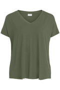 Vibelis V-neck S/s Top - Noos (verschillende kleuren)- koop T-shirts van Vila bij Tweemeisjes