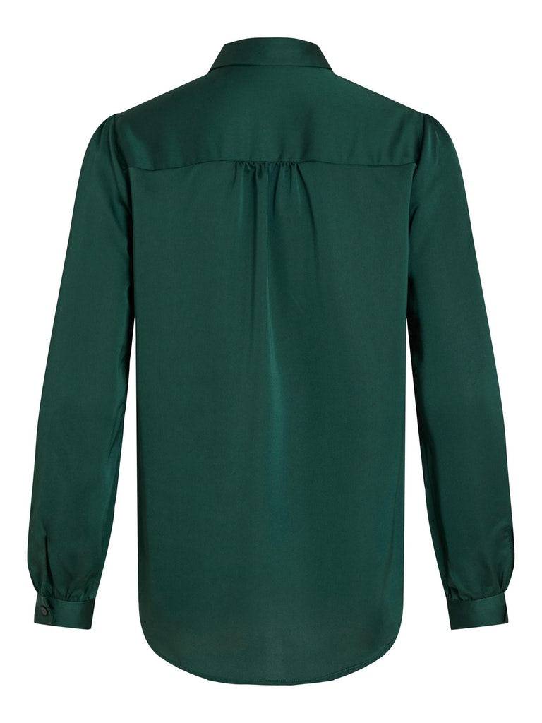 Viellette Satin L/S Shirt - Noos- koop Shirts van Vila bij Tweemeisjes