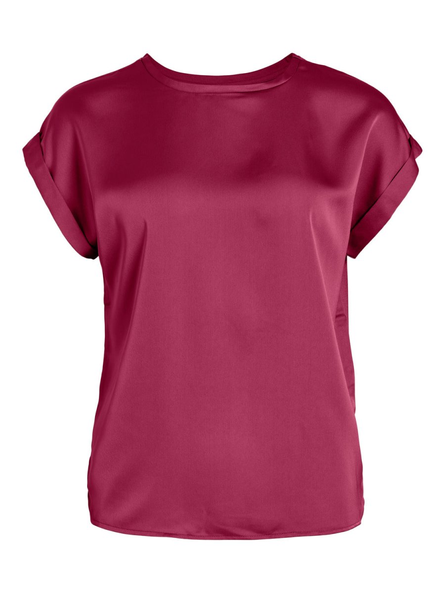 Viellette S/S Satin Top - Noos AW23- koop Tops van Vila bij Tweemeisjes