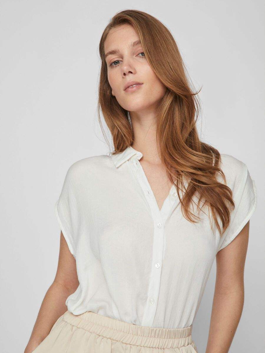 Tops - Vijamie Dropped Shoulder Short Shirt van Vila