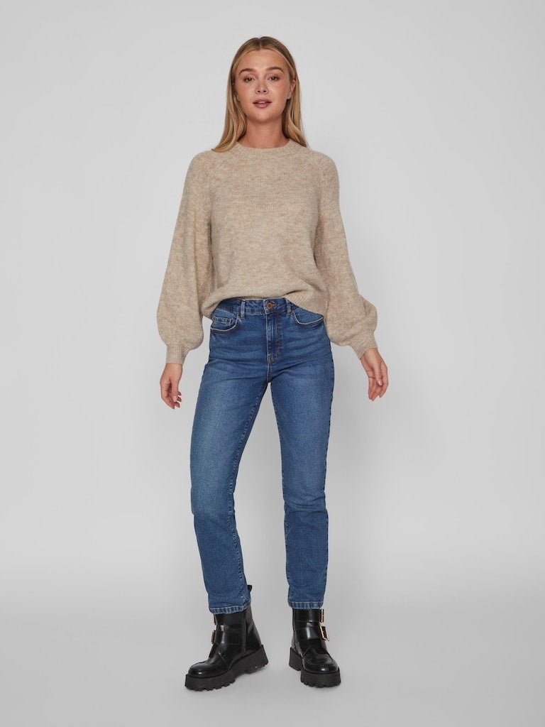 Vijamina O-Neck L/S Knit Top - Noos- koop Pulls van Vila bij Tweemeisjes