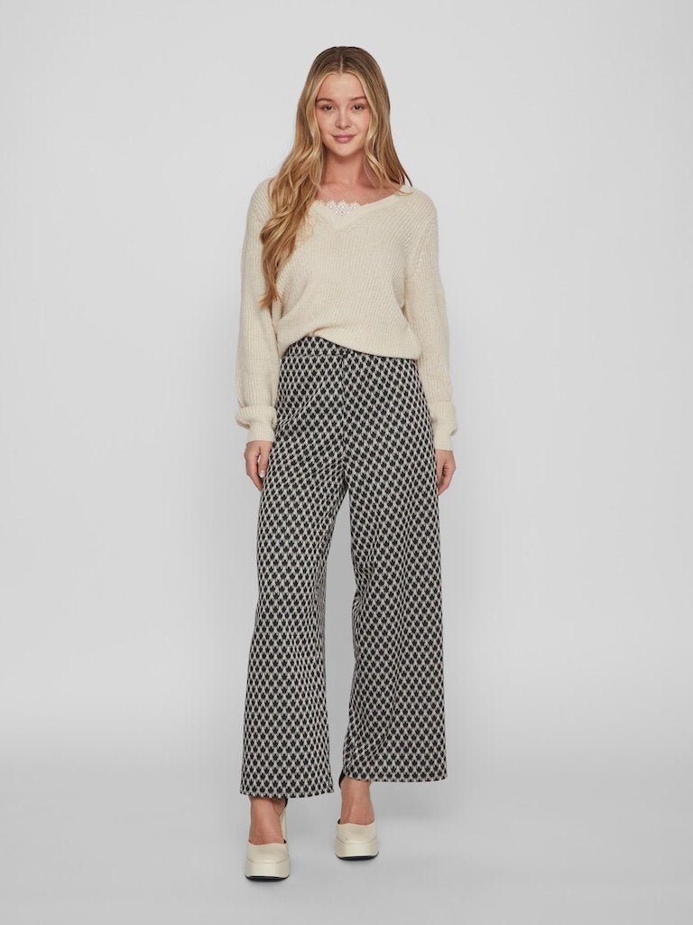Vijaquard Hw 7/8 Wide Pants- koop Broeken van Vila bij Tweemeisjes
